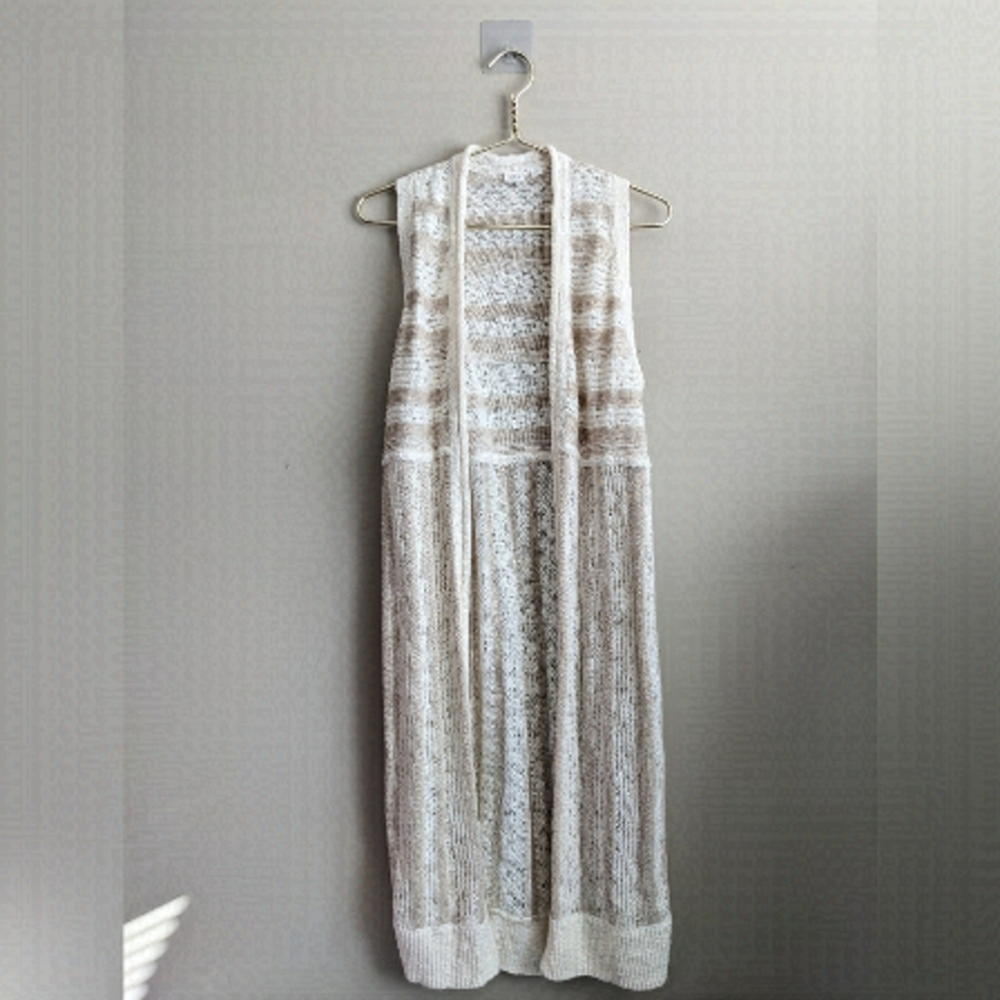Gap knit long duster vest